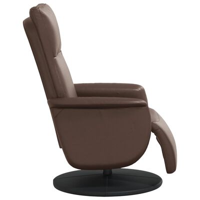 vidaXL barna műbőr dönthető fotel lábtartóval