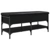 vidaXL fekete szerelt fa cipőt&aacute;rol&oacute; pad 102 x 42 x 45 cm