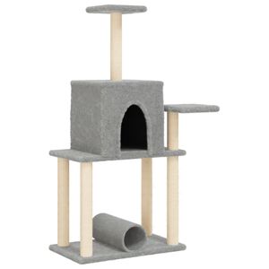 vidaXL vil&aacute;gossz&uuml;rke macskab&uacute;tor sziz&aacute;l kapar&oacute;f&aacute;kkal 122 cm