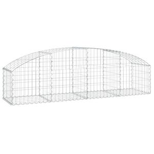 vidaXL &iacute;ves horganyzott vas gabion kos&aacute;r 200x50x40/60 cm