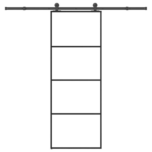 vidaXL ESG &uuml;veg &eacute;s alum&iacute;nium tol&oacute;ajt&oacute; f&eacute;mszerelv&eacute;ny-szettel 76x205 cm