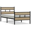 vidaXL sonoma t&ouml;lgy sz&iacute;nű f&eacute;m &aacute;gykeret matrac n&eacute;lk&uuml;l 80 x 200 cm