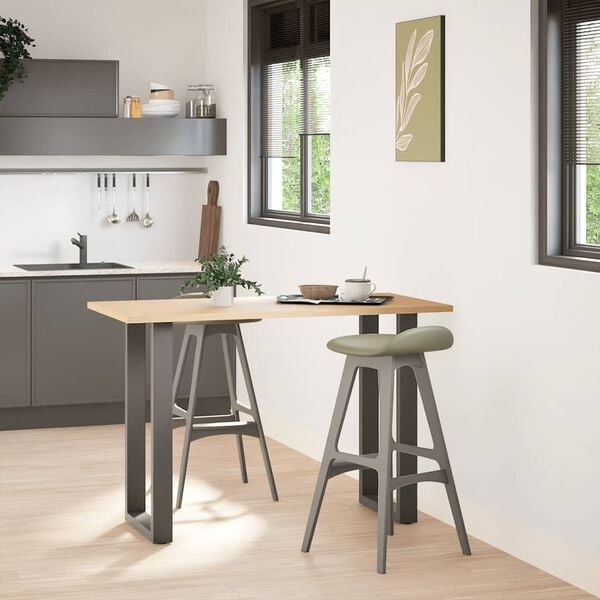 vidaXL 2 db antracitsz&uuml;rke, U-alak&uacute; ac&eacute;l b&aacute;rasztall&aacute;b 50x(90-91) cm