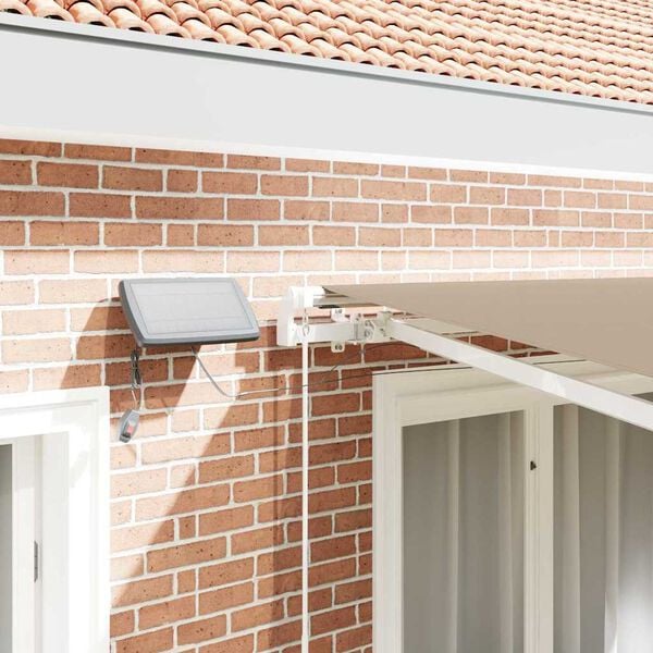 vidaXL Beh&uacute;zhat&oacute; napellenző B&eacute;zs 350 x 250 cm Sz&ouml;vet &eacute;s Ac&eacute;l