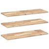 vidaXL 3 db kezeletlen t&ouml;m&ouml;r ak&aacute;cfa f&uuml;ggőpolc 100 x 30 x 2 cm