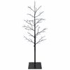 vidaXL Kar&aacute;csonyi LED-es ny&iacute;rfa Fekete 120 cm Ac&eacute;l 279 LED
