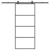 vidaXL ESG &uuml;veg &eacute;s alum&iacute;nium tol&oacute;ajt&oacute; f&eacute;mszerelv&eacute;ny-szettel 90x205 cm