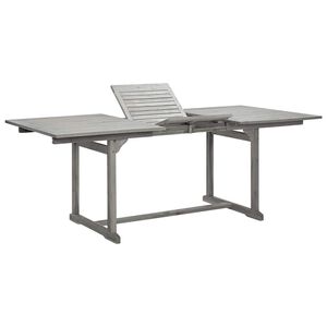 vidaXL t&ouml;m&ouml;r ak&aacute;cfa kerti &eacute;tkezőasztal (150-200) x 100 x 75 cm