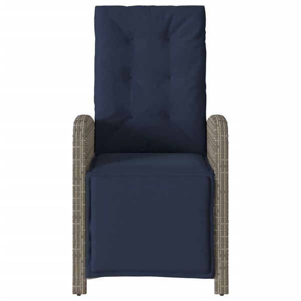 vidaXL sz&uuml;rke polyrattan d&ouml;nthető kerti sz&eacute;k l&aacute;btart&oacute;val