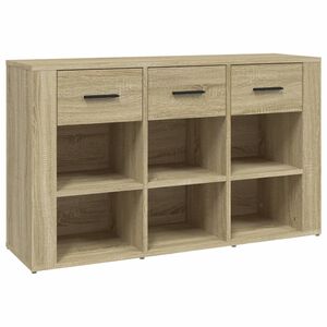vidaXL sonoma t&ouml;lgy sz&iacute;nű szerelt fa t&aacute;lal&oacute;asztal 100x30x59,5 cm
