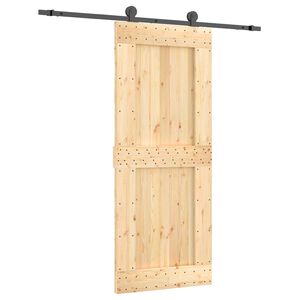 vidaXL Cs&uacute;sz&oacute; ajt&oacute; Term&eacute;szetes &eacute;s Fekete 85 x 210 cm Szil&aacute;rd Fenyőfa