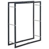 vidaXL fekete ac&eacute;l tűzifat&aacute;rol&oacute; 80 x 25 x 100 cm