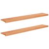 vidaXL Ablakp&aacute;rk&aacute;nyok 2 db Lakkozott 140 x 25 x 2 cm T&ouml;m&ouml;r b&uuml;kkfa
