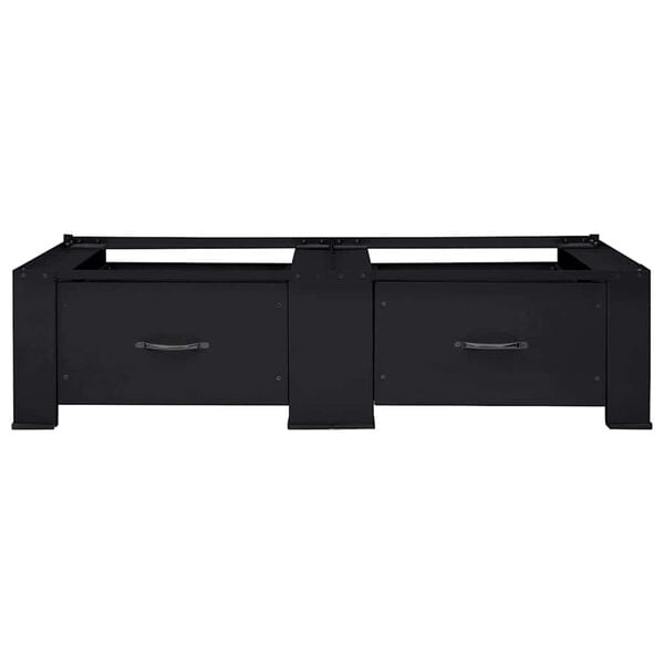 vidaXL Mosógép Talp 2 pcs Fekete 64 x 55 x 32.5 cm Acél