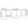 vidaXL fekete szerelt fa TV-szekr&eacute;ny 122 x 34 x 41 cm