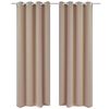 vidaXL 2 db kr&eacute;msz&iacute;nű s&ouml;t&eacute;t&iacute;tőf&uuml;gg&ouml;ny f&eacute;m fűzőlyukakkal 135 x 175 cm