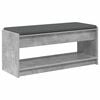 vidaXL Előt&eacute;r pad p&aacute;rn&aacute;val polcokkal Beton Sz&uuml;rke 103 x 38 x 45 cm