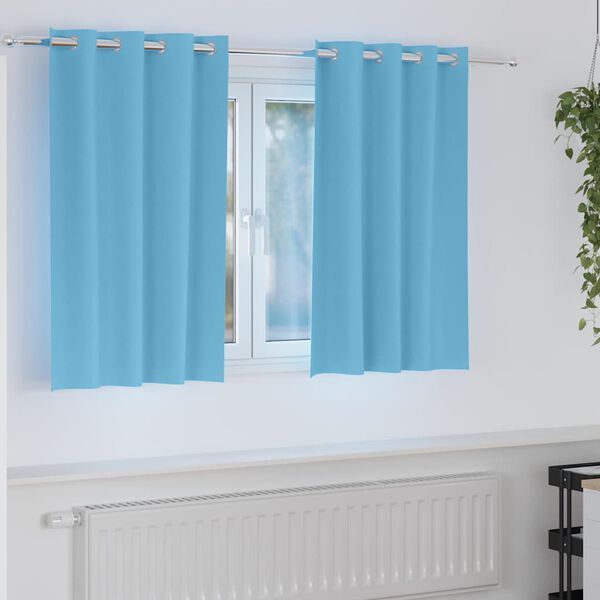 vidaXL Fekete F&uuml;gg&ouml;ny Gyűrűkkel 2 pcs Vil&aacute;gosk&eacute;k 140 x 140 cm