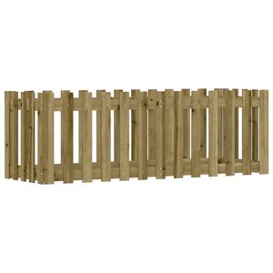 vidaXL impregn&aacute;lt fenyőfa kerti magas&aacute;gy&aacute;s ker&iacute;t&eacute;ssel 150x50x50 cm