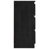 vidaXL 2 db fekete tömör fenyőfa éjjeliszekrény 40 x 29,5 x 64 cm