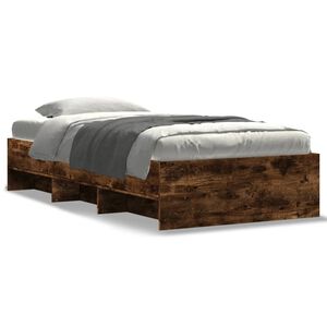 vidaXL f&uuml;st&ouml;s t&ouml;lgy sz&iacute;nű szerelt fa &aacute;gykeret matrac n&eacute;lk&uuml;l 90x190 cm