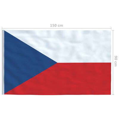vidaXL cseh zászló alumíniumrúddal 4 m