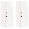 vidaXL Fali Szekr&eacute;ny PORTO 2 pcs Magas F&eacute;nyű Feh&eacute;r 30 x 31 x 80 cm