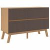 vidaXL OLDEN fehér és barna tömör fenyőfa fiókos szekrény