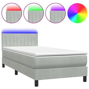 vidaXL vil&aacute;gossz&uuml;rke b&aacute;rsony rug&oacute;s &eacute;s LED-es &aacute;gy matraccal 90x210 cm