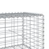 vidaXL horganyzott vas gabion kos&aacute;r fed&eacute;llel 200 x 50 x 50 cm