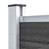 vidaXL fekete WPC kerítéspanelszett 1564 x 186 cm