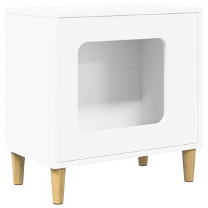 vidaXL Macska H&aacute;z Feh&eacute;r 51 x 30 x 52 cm Szerelt Fa