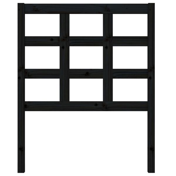 vidaXL fekete t&ouml;m&ouml;r fenyőfa &aacute;gyfejt&aacute;mla 80,5 x 4 x 100 cm