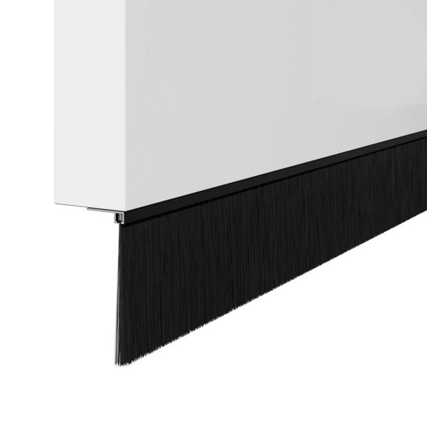 vidaXL Csavaros Ajt&oacute; Kefe Z&aacute;r 2 pcs Fekete 100 cm Alum&iacute;nium &ouml;tv&ouml;zet