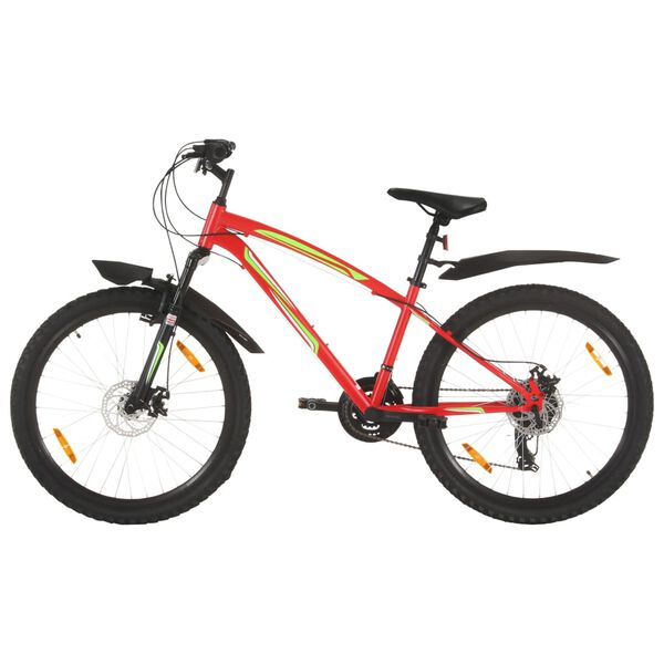 vidaXL 21 sebess&eacute;ges piros mountain bike 26 h&uuml;velykes ker&eacute;kkel 36 cm