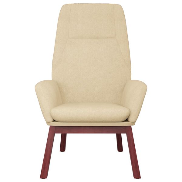 vidaXL krémszínű szövet pihenőfotel