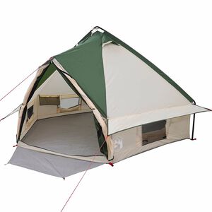 vidaXL Teepee S&aacute;tor 4-Fős 4 szem&eacute;lyes Z&ouml;ld &eacute;s Sz&uuml;rke