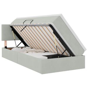 vidaXL LED t&aacute;rol&oacute;s &aacute;gy matraccal Vil&aacute;gossz&uuml;rke 90 x 190 cm B&aacute;rsony
