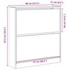 vidaXL Cipőszekr&eacute;ny polcokkal F&uuml;st&ouml;lt t&ouml;lgy 80 x 21 x 87,5 cm Faanyag