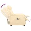vidaXL krémszínű műbőr elektromos masszázsfotel