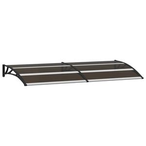 vidaXL fekete polikarbon&aacute;t ajt&oacute;előtető 200 x 75 cm