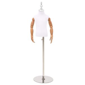 vidaXL &Aacute;ll&iacute;that&oacute; 120-157 cm Man&ouml;ken Alappal Egynemű PP Feh&eacute;r