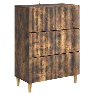 vidaXL Fi&oacute;kos szekr&eacute;ny F&uuml;st&ouml;s T&ouml;lgy 66 x 34,5 x 90 cm Szerelt Fa