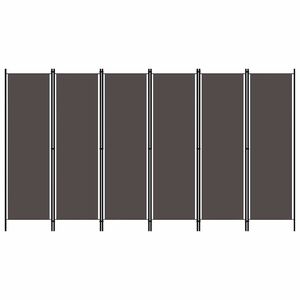 vidaXL antracitsz&uuml;rke 6 paneles parav&aacute;n 300 x 180 cm