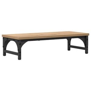vidaXL Monitor Tart&oacute; K&eacute;zműves T&ouml;lgy 55 x 23 x 14 cm Szerelt Fa