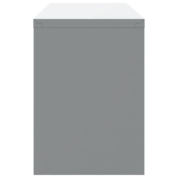 vidaXL Munkaszekr&eacute;ny K&eacute;szlet 10 pcs Fekete Porsz&oacute;rt Ac&eacute;l &eacute;s M&eacute;rn&ouml;ki Fa