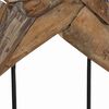 vidaXL Kar&aacute;csonyi Csillag Barna 59,5 x 18 x 74 cm T&ouml;m&ouml;r Teakfa