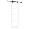 vidaXL Cs&uacute;sz&oacute; ajt&oacute; Feh&eacute;r 78 x 232 cm T&ouml;m&ouml;r fenyőfa &eacute;s &uuml;veg