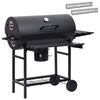 vidaXL Hord&oacute;s grill kerekekkel &eacute;s polcokkal 3 db 115 x 85 x 95 cm F&eacute;m