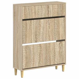 vidaXL Cipőszekr&eacute;ny DELFT 78 x 24 x 103 cm Szerelt Fa Sonoma T&ouml;lgy
